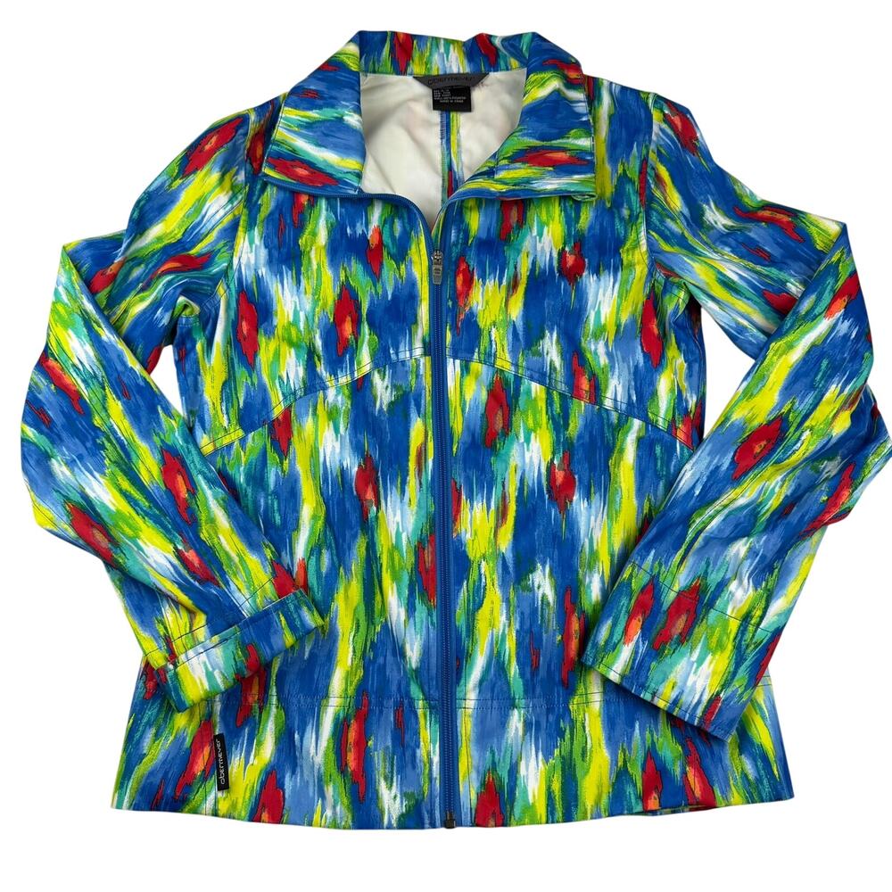 Obermeyer Ikat Print Zip Jacket Size Small